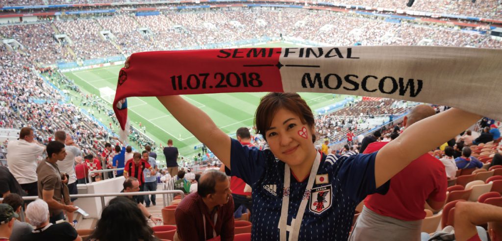サッカーW杯ロシア大会で準決勝を観戦しました！