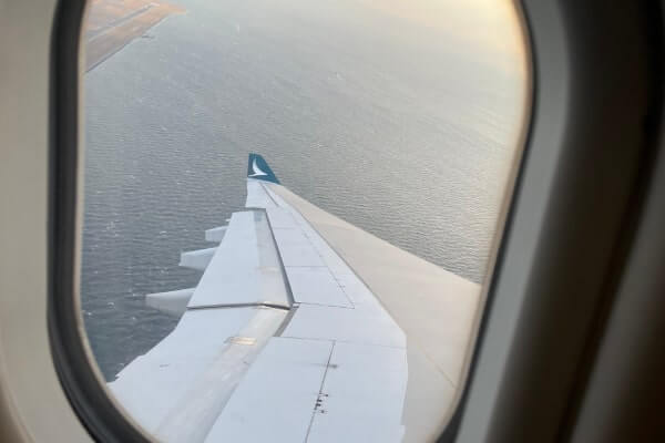 飛行機上
